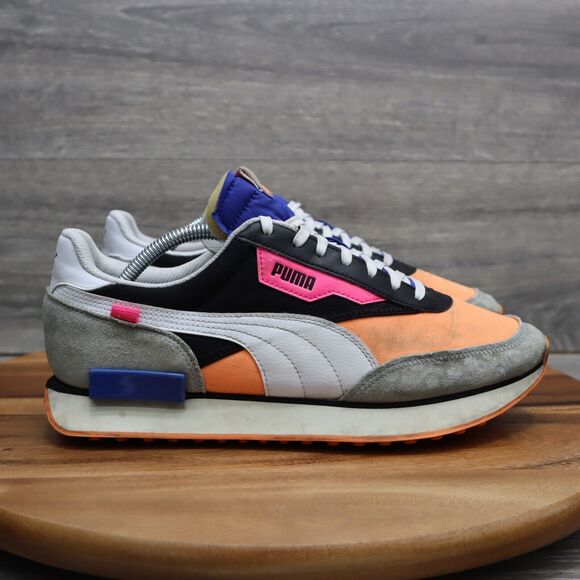 Puma Shoes Mens 10.5 Black Orange Gray Future Rider Play On Active Sneakers main image 9